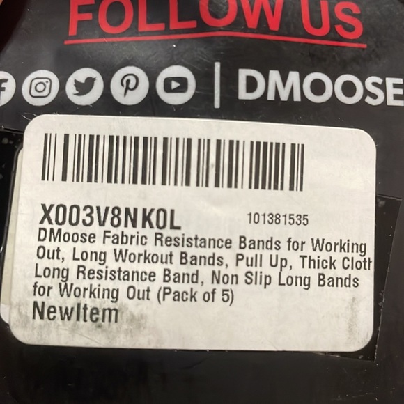 🎉HP🎉DMoose Fabric Resistance Bands For a Full Body Workout for Men & Women - Picture 6 of 6